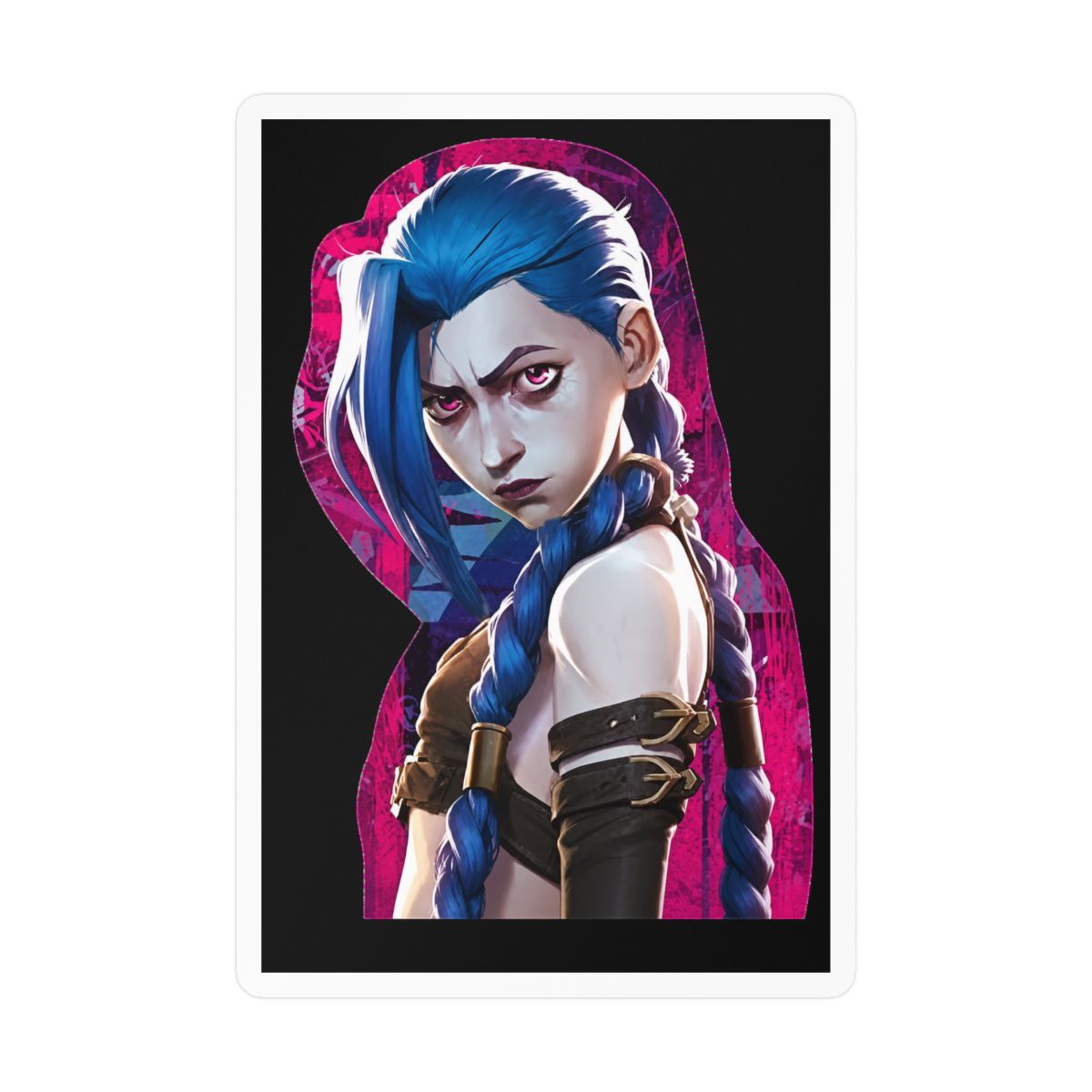 Jinx Arcane Sticker Decal Stickers Car Laptop 4.5"x5.5" - alternate angle 2, merchandise