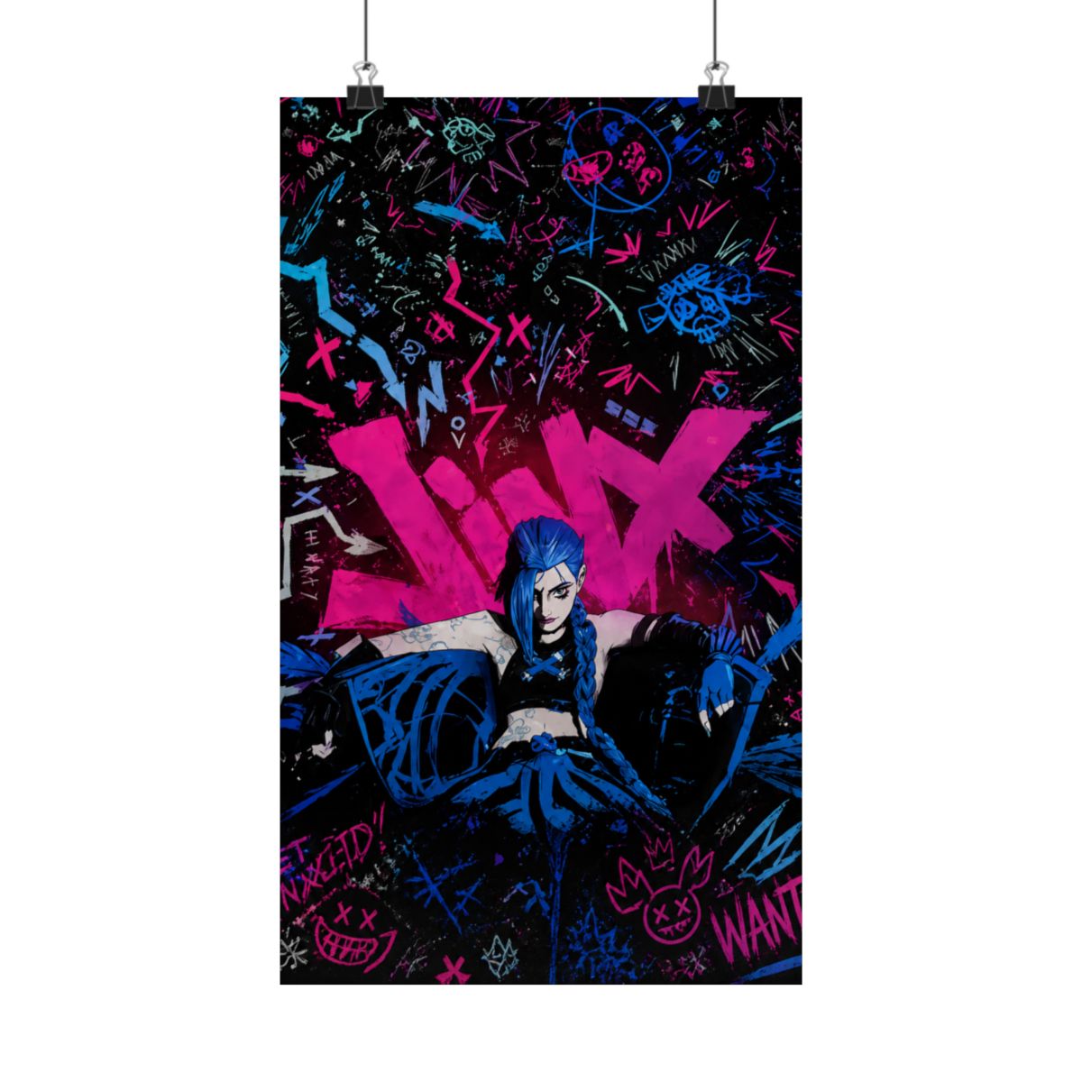 Arcane Jinx Graffiti Metal Poster - Official Posters & Wall Art merchandise