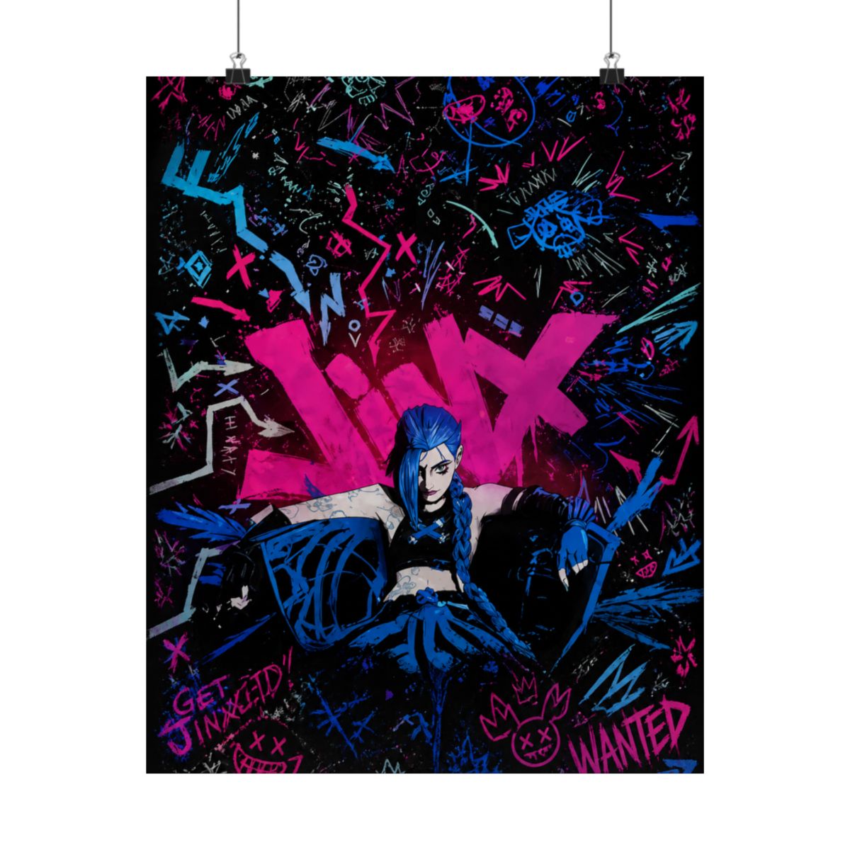 Arcane Jinx Graffiti Metal Poster - alternate angle 4, merchandise
