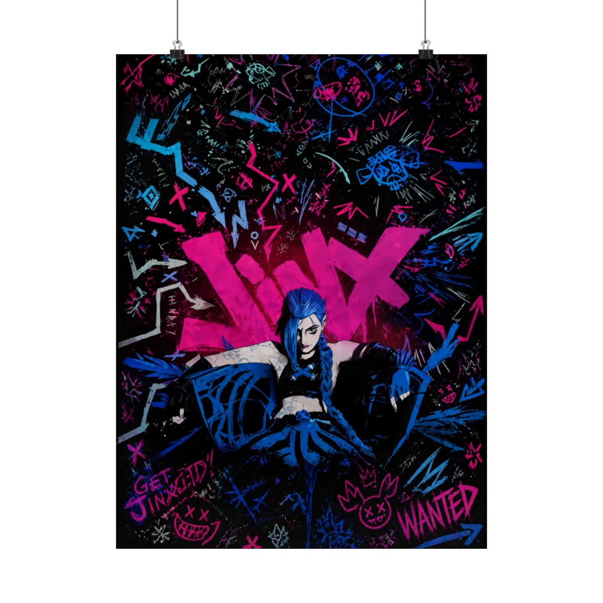Arcane Jinx Graffiti Metal Poster - alternate angle 3, merchandise