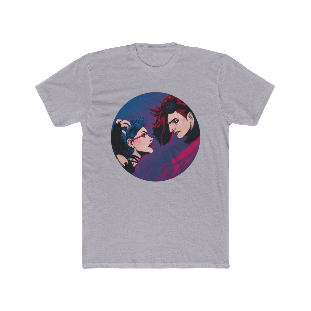 Arcane Jinx VS Vi T Shirt - alternate angle 3, merchandise